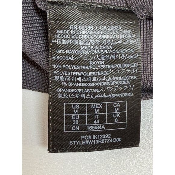 Guess Bandage Gray Mini Pencil Skirt Size M BodyCon Y2K Minimalist - Picture 7 of 11